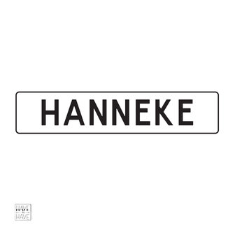 nummerbord met naam