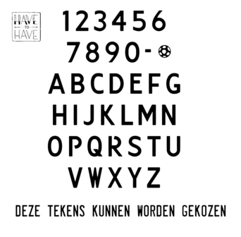 tekens nummerplaat