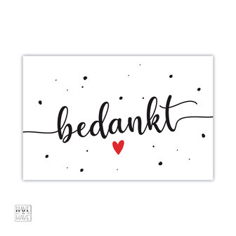 bedankt