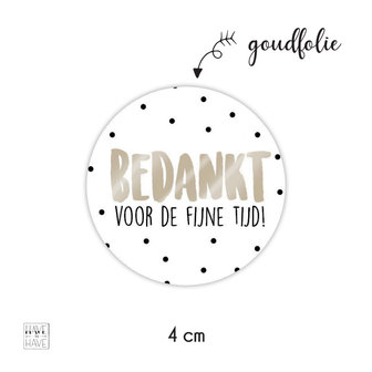 bedankt voor de fijne tijd