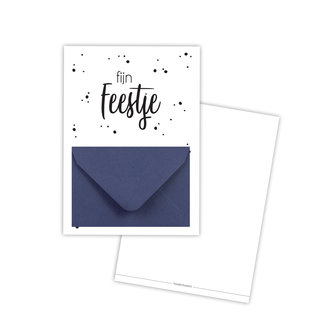 blauwe envelop kaart