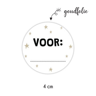 sticker met voor