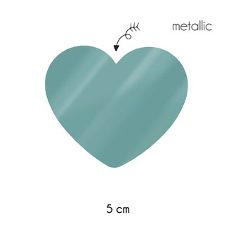 metallic groen hartje