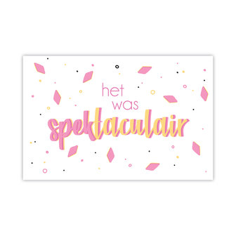 spektaculair kaartje