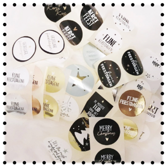 kerst stickerset