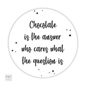 Chocolate is the answer