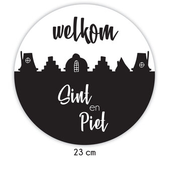 Welkom sint sticker raamsticker