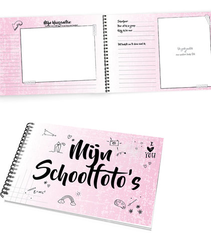 schoolfotoboek roze