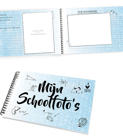 schoolfotoboek blauw