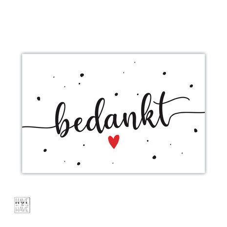 bedankt