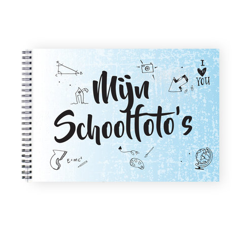 schoolfotoboek blauw