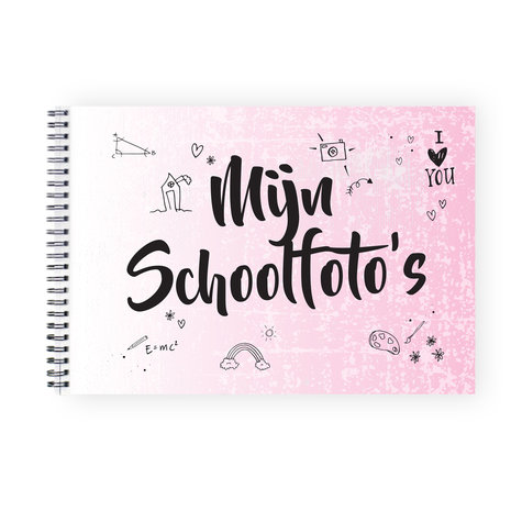 schoolfotoboek roze