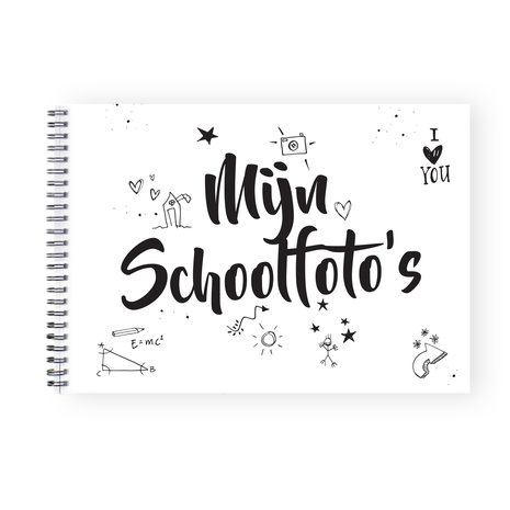 zwart wit schoolfotoboek