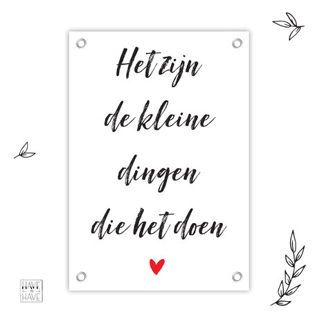 kleine dingen tuinposter