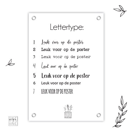 eigen ontwerp tuinposter