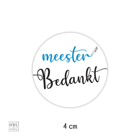 sticker meester