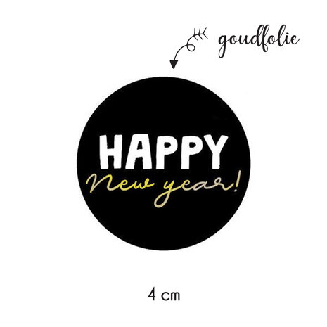 Sticker 4 cm - 10x Happy New Year