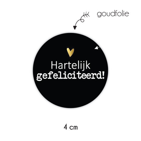 Hartelijk gefeliciteerd zwart