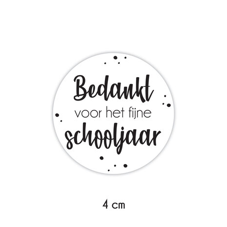 Bedankt voor het fijne schooljaar sticker