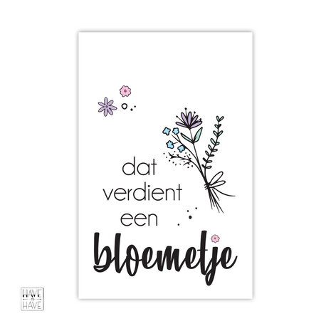 dat verdient een bloemetje