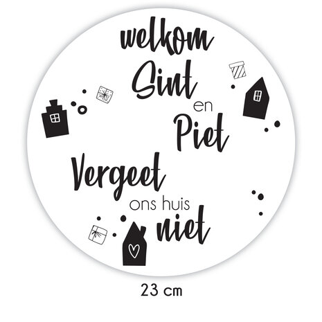 Welkom sint en piet sticker