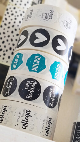 eigen sticker voor cadeautje