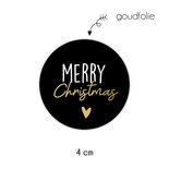 Sticker 4 cm - 10x Merry christmas