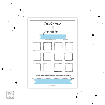 Printable beloningskaart