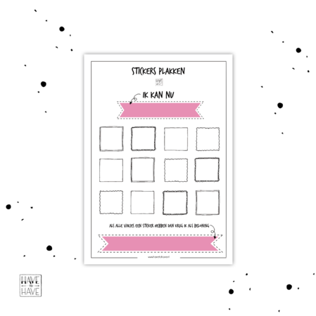 Printable beloningskaart