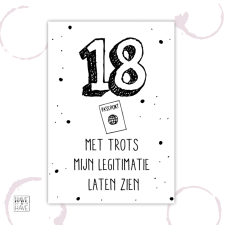 Etiket - 18 jaar