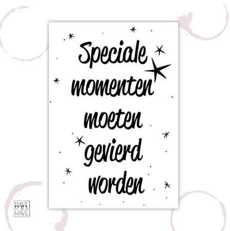 Etiket - Speciale momenten
