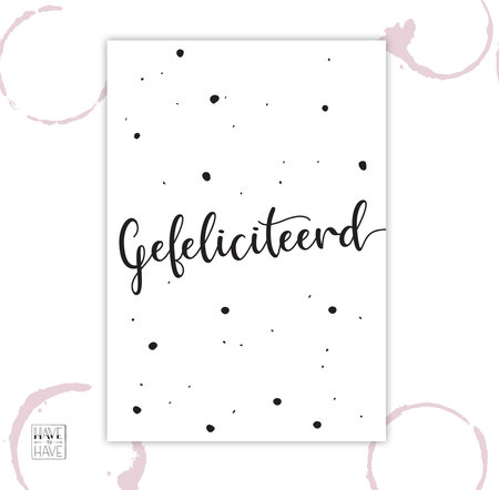 Etiket - gefeliciteerd