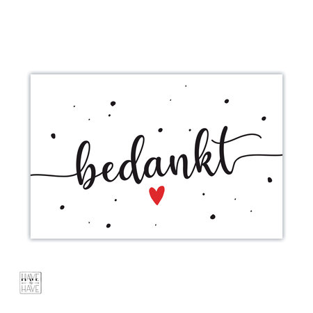 Cadeaukaartje - Bedankt