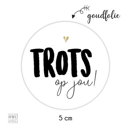 5 cm - 10x Trots op jou
