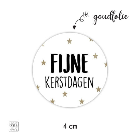 4 cm - 10x Fijne kerstdagen