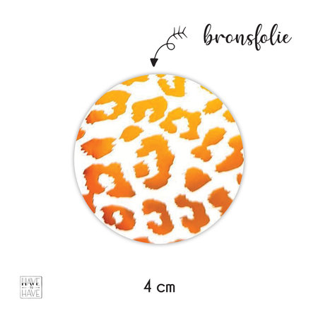 4 cm - 9x Panter wit
