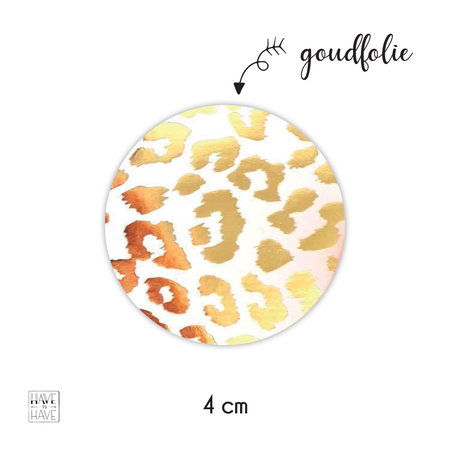 4 cm - 9x Panter wit