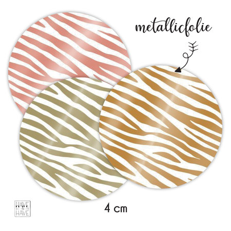 4 cm - 9x zebra wit