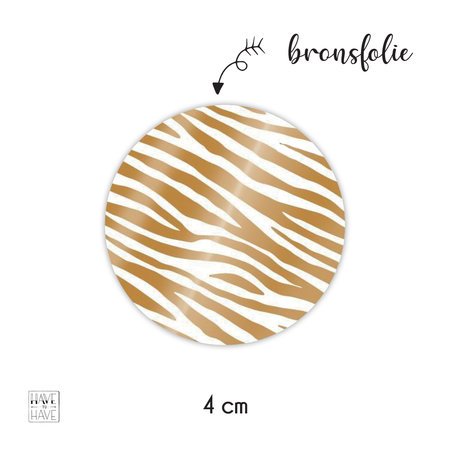 4 cm - 9x zebra wit