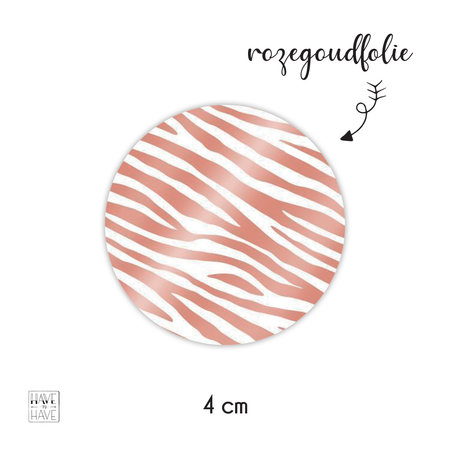 4 cm - 9x zebra wit