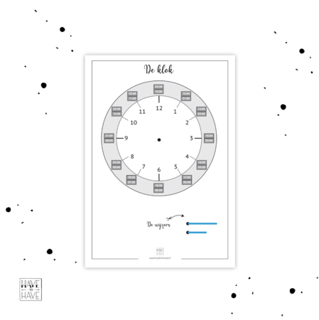 Printable - De klok