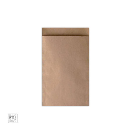 5x Cadeauzakje van kraft papier 12 x 19 cm