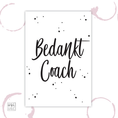 Etiket - Bedankt coach