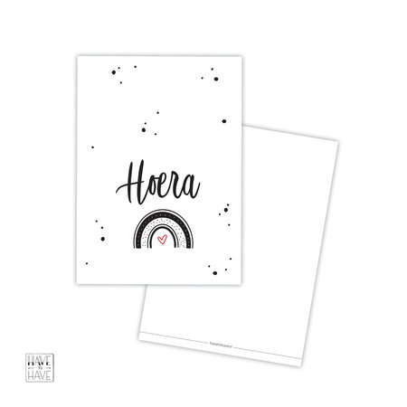 Wenskaart - Hoera regenboog A6