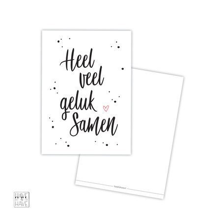 Wenskaart - Heel veel geluk samen A6