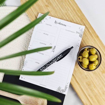 A5 Notitieblok - Weekmenu blad