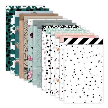 14x mix Cadeauzakjes 12 x 19 cm