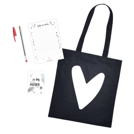 Pakket mam met tas hart