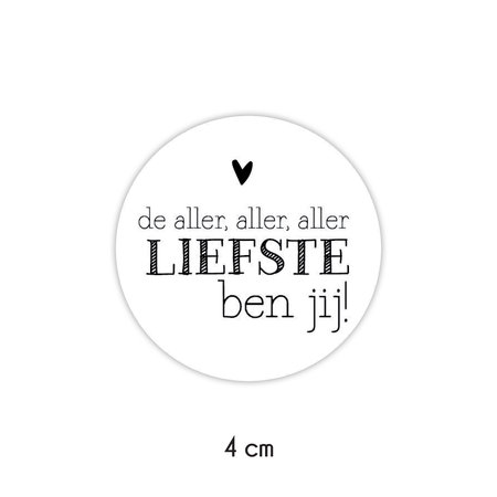 Sticker 4 cm - 10x aller aller liefste
