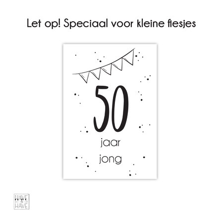 Etiket - 50 jaar jong mini